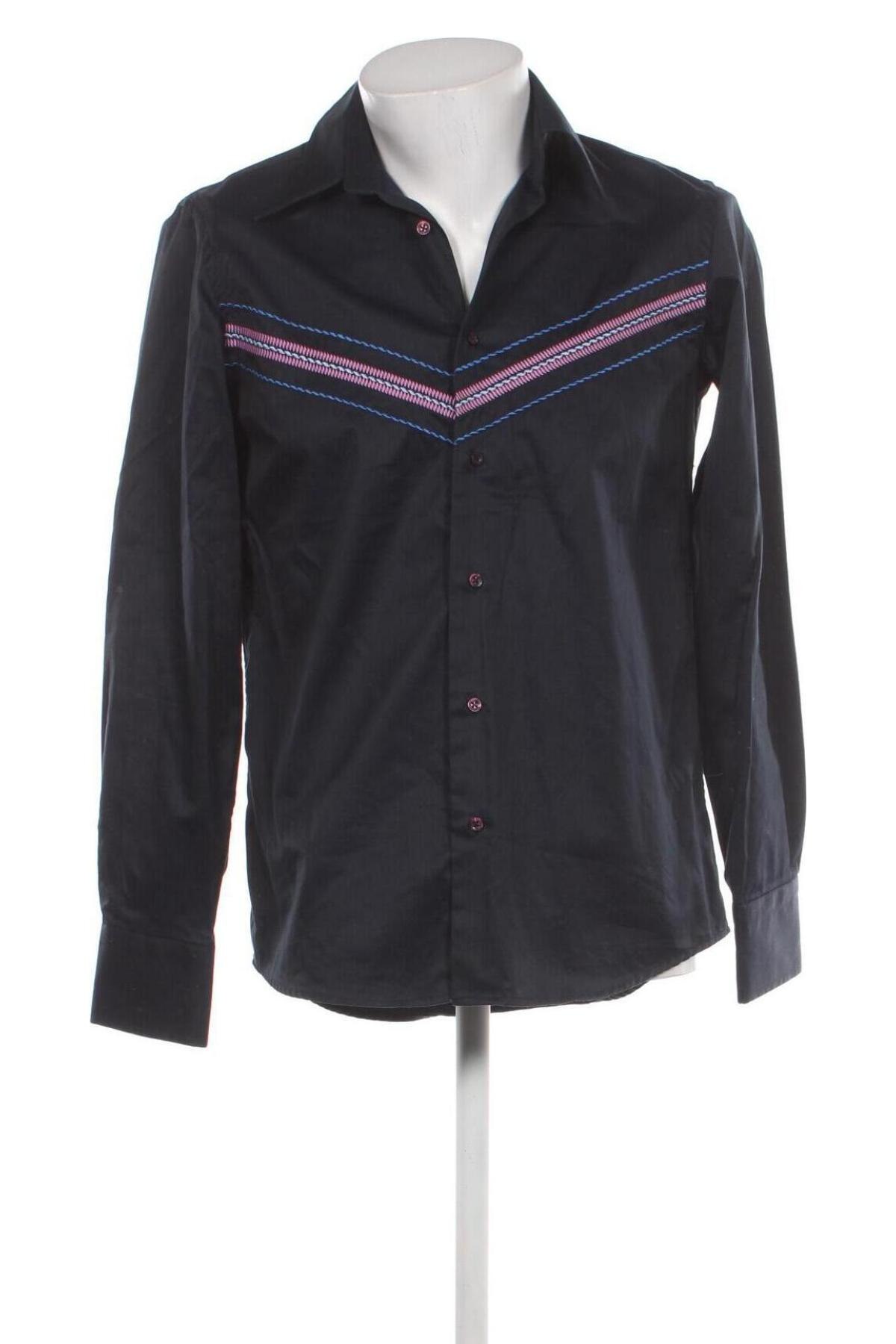 Ανδρικό πουκάμισο Sessun, Μέγεθος M, Χρώμα Μπλέ, Τιμή 5,52 €