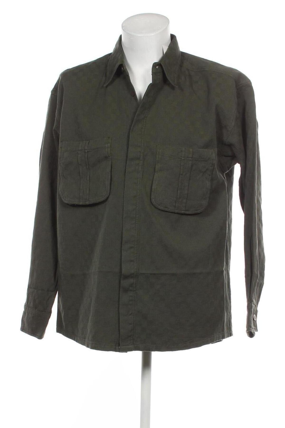 Ανδρικό πουκάμισο Threads, Μέγεθος L, Χρώμα Πράσινο, Τιμή 7,79 €