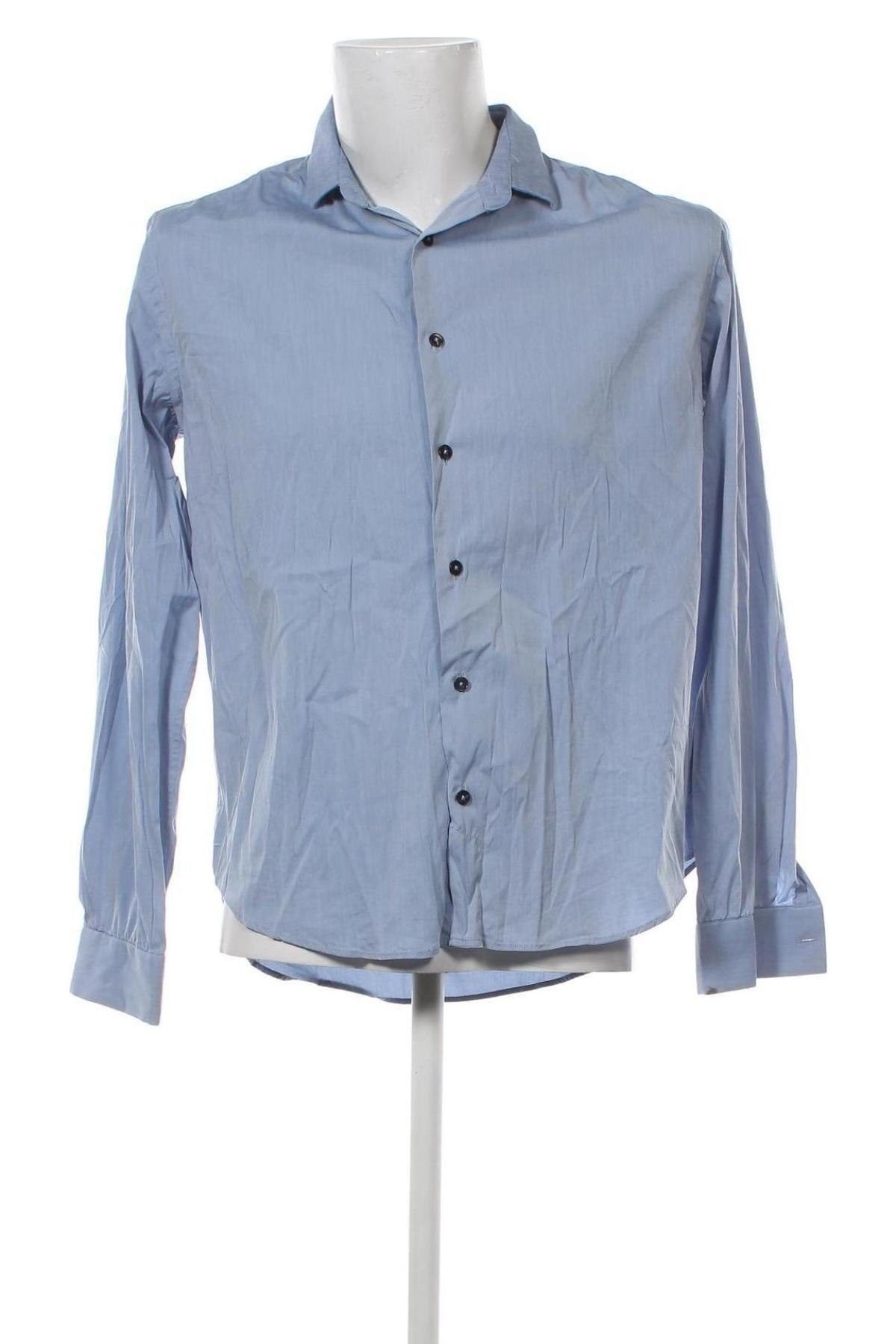 Herrenhemd Zara Man, Größe L, Farbe Blau, Preis 5,34 €