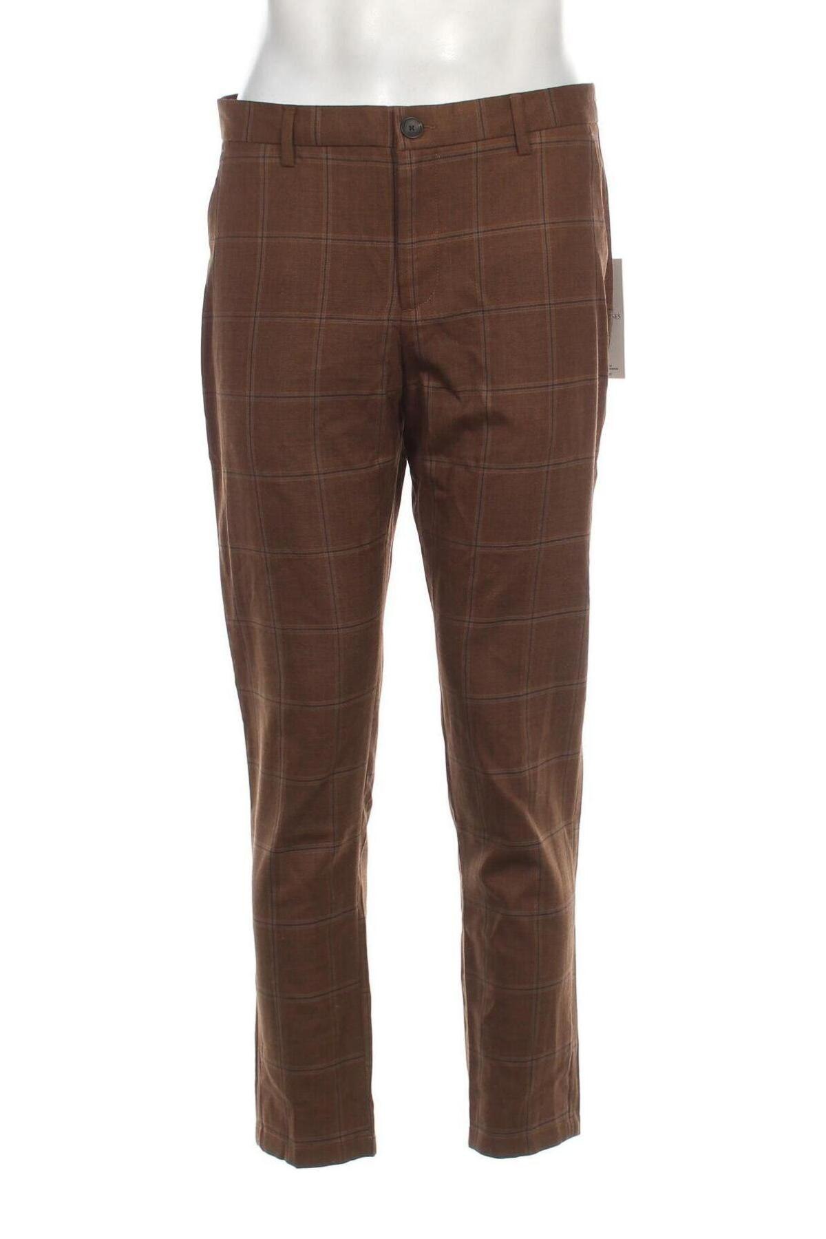Мъжки панталон Jack & Jones, Размер L, Цвят Кафяв, Цена 22,96 лв.