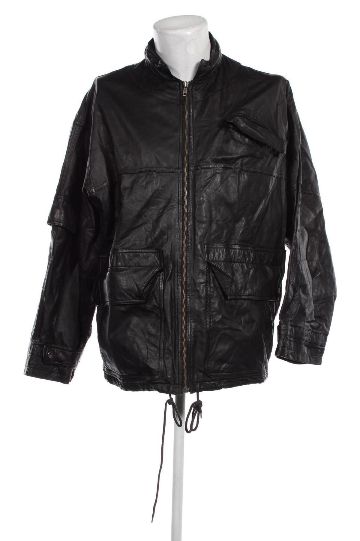 Pánska kožená bunda , Veľkosť M, Farba Čierna, Cena  24,27 €