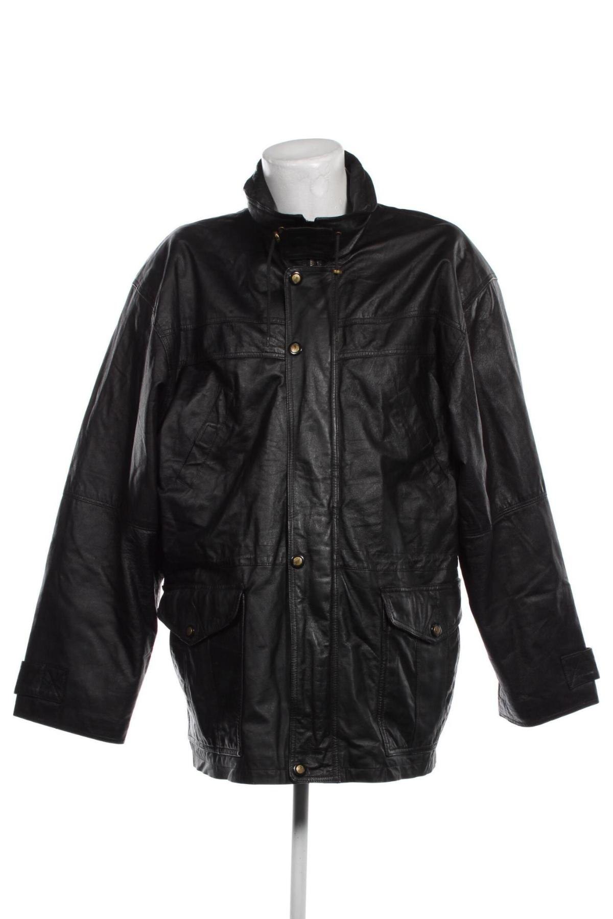 Pánská kožená bunda , Velikost XXL, Barva Černá, Cena  375,00 Kč