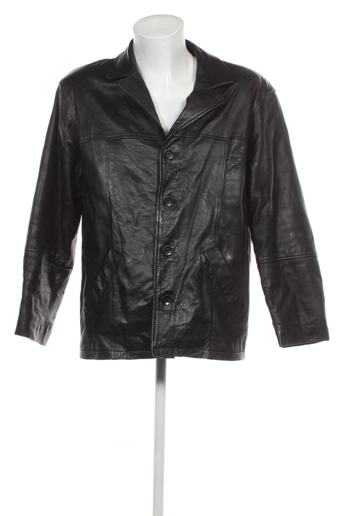 Pánska kožená bunda , Veľkosť L, Farba Čierna, Cena  12,13 €