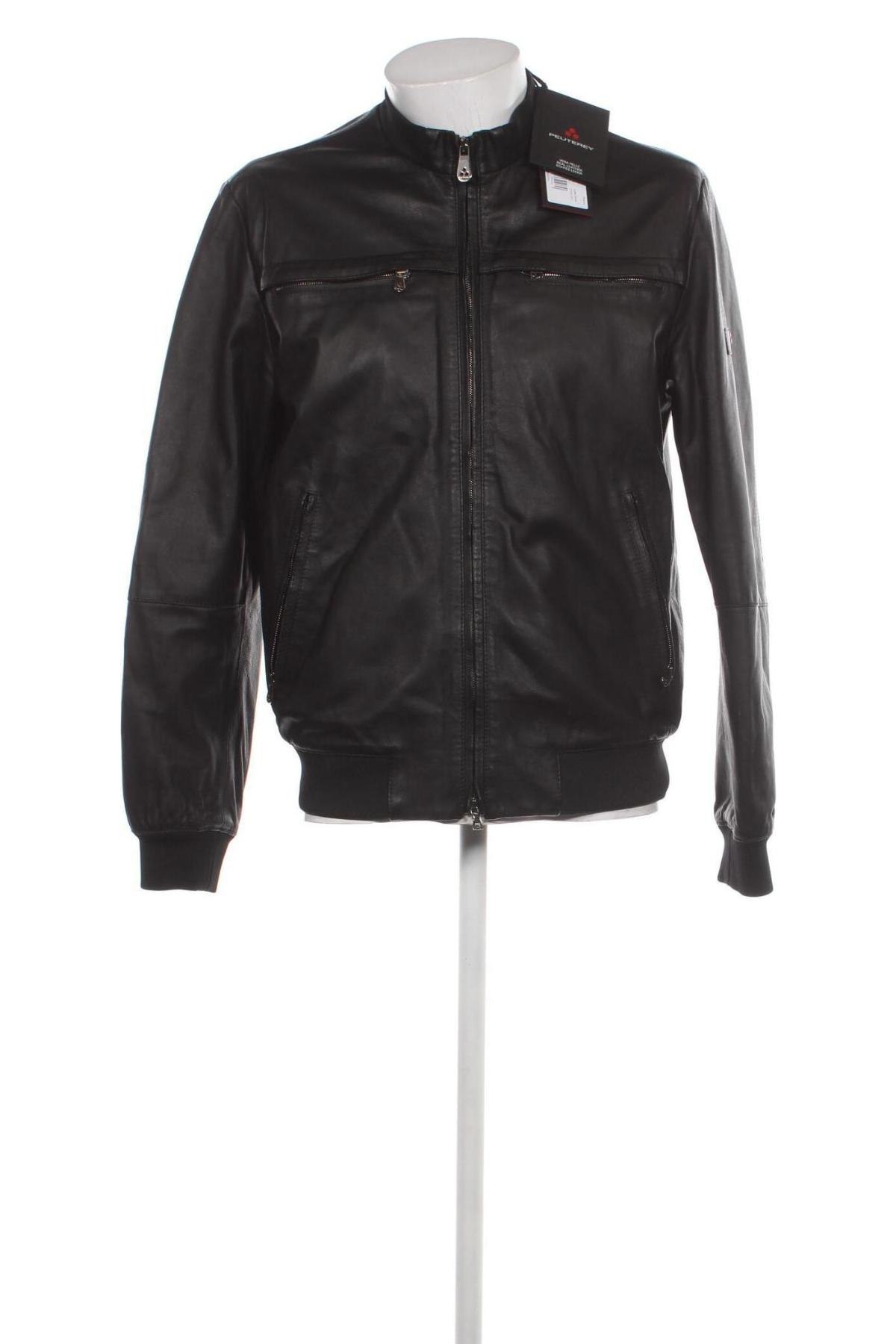 Pánska kožená bunda  Peuterey, Veľkosť XL, Farba Čierna, Cena  439,90 €