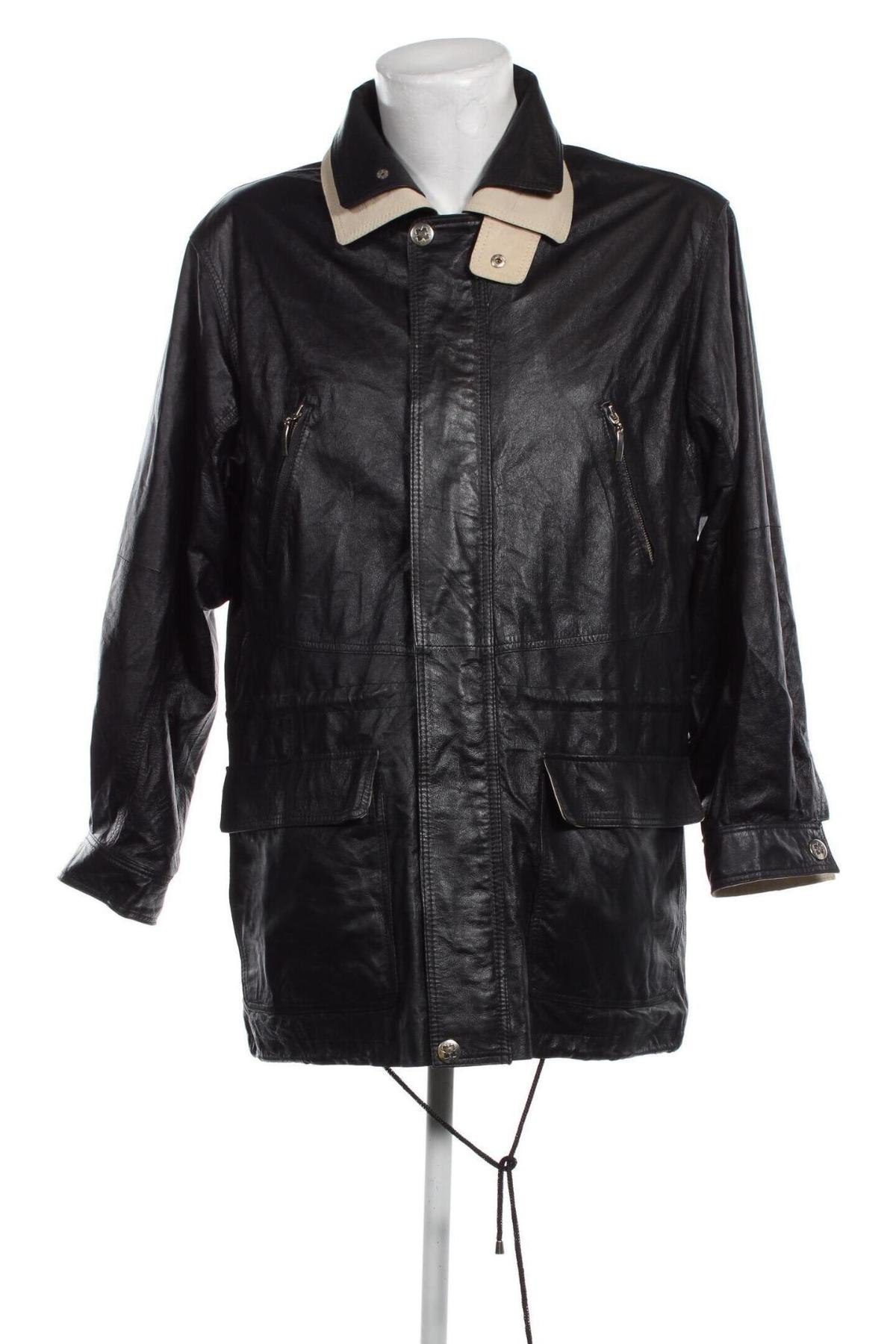 Pánská kožená bunda  Roberto Geissini, Velikost M, Barva Černá, Cena  714,00 Kč