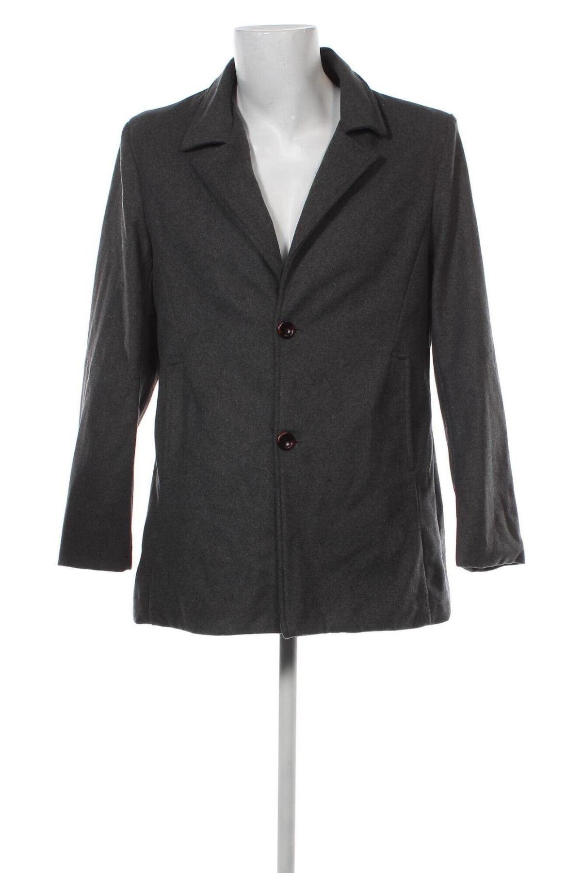 Мъжко палто SHEIN, Размер M, Цвят Сив, Цена 64,00 лв.