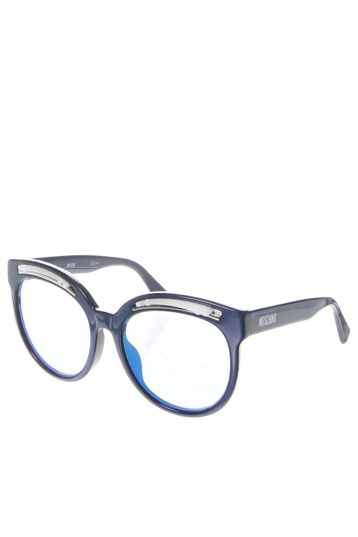 Слънчеви очила Moschino, Цвят Син, Цена 165,12 лв.