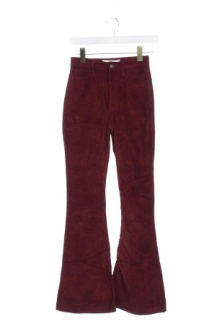 Pantaloni de velvet de femei Hollister, Mărime XXS, Culoare Roșu, Preț 157,99 Lei