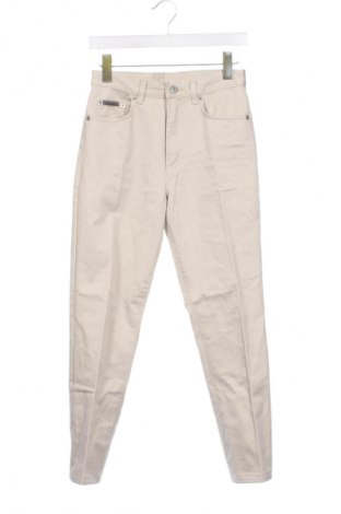 Pantaloni de femei Calvin Klein Jeans, Mărime S, Culoare Ecru, Preț 267,99 Lei