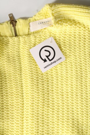 Дамски пуловер Zara Knitwear, Размер L, Цвят Жълт, Цена 18,99 лв.