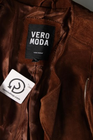 Geacă de piele pentru femei Vero Moda, Mărime L, Culoare Maro, Preț 227,00 Lei