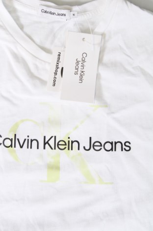 Tricou pentru copii Calvin Klein Jeans, Mărime 9-10y/ 140-146 cm, Culoare Alb, Preț 161,99 Lei