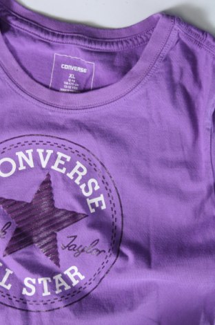 Dziecięcy T-shirt Converse, Rozmiar 12-13y/ 158-164 cm, Kolor Fioletowy, Cena 124,48 zł