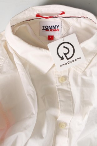 Мъжка риза Tommy Jeans, Размер L, Цвят Екрю, Цена 152,99 лв.