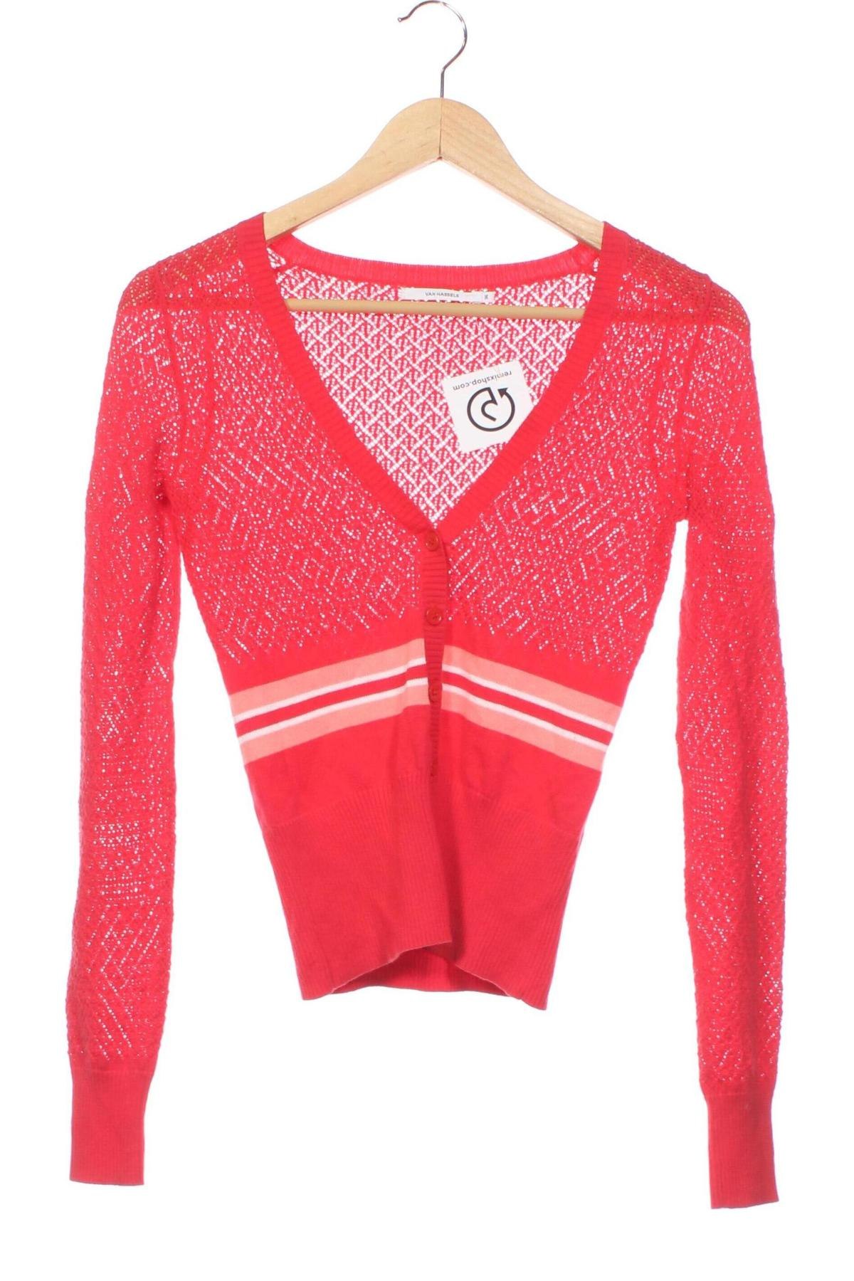 Damen Strickjacke, Größe XXS, Farbe Rot, Preis 20,99 €