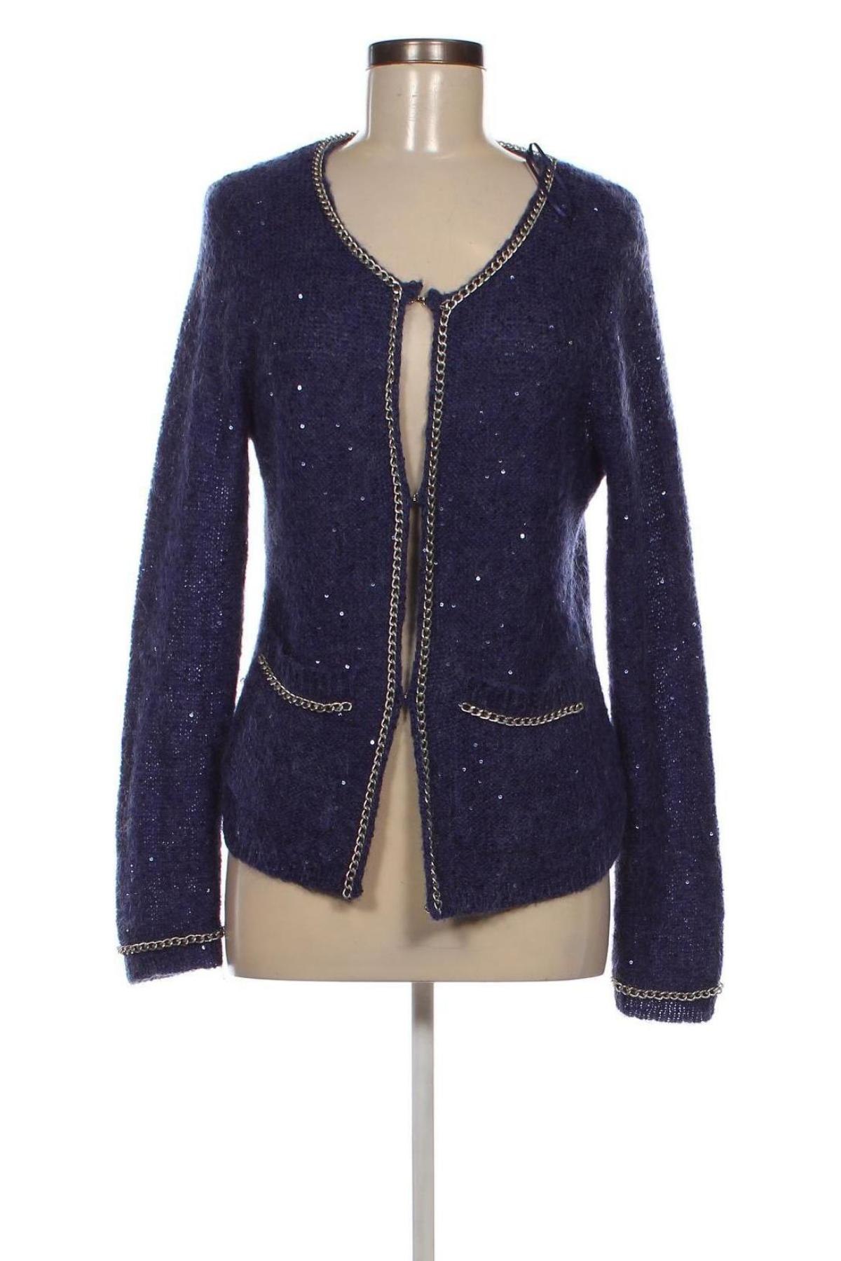 Damen Strickjacke Question?, Größe L, Farbe Blau, Preis 20,99 €