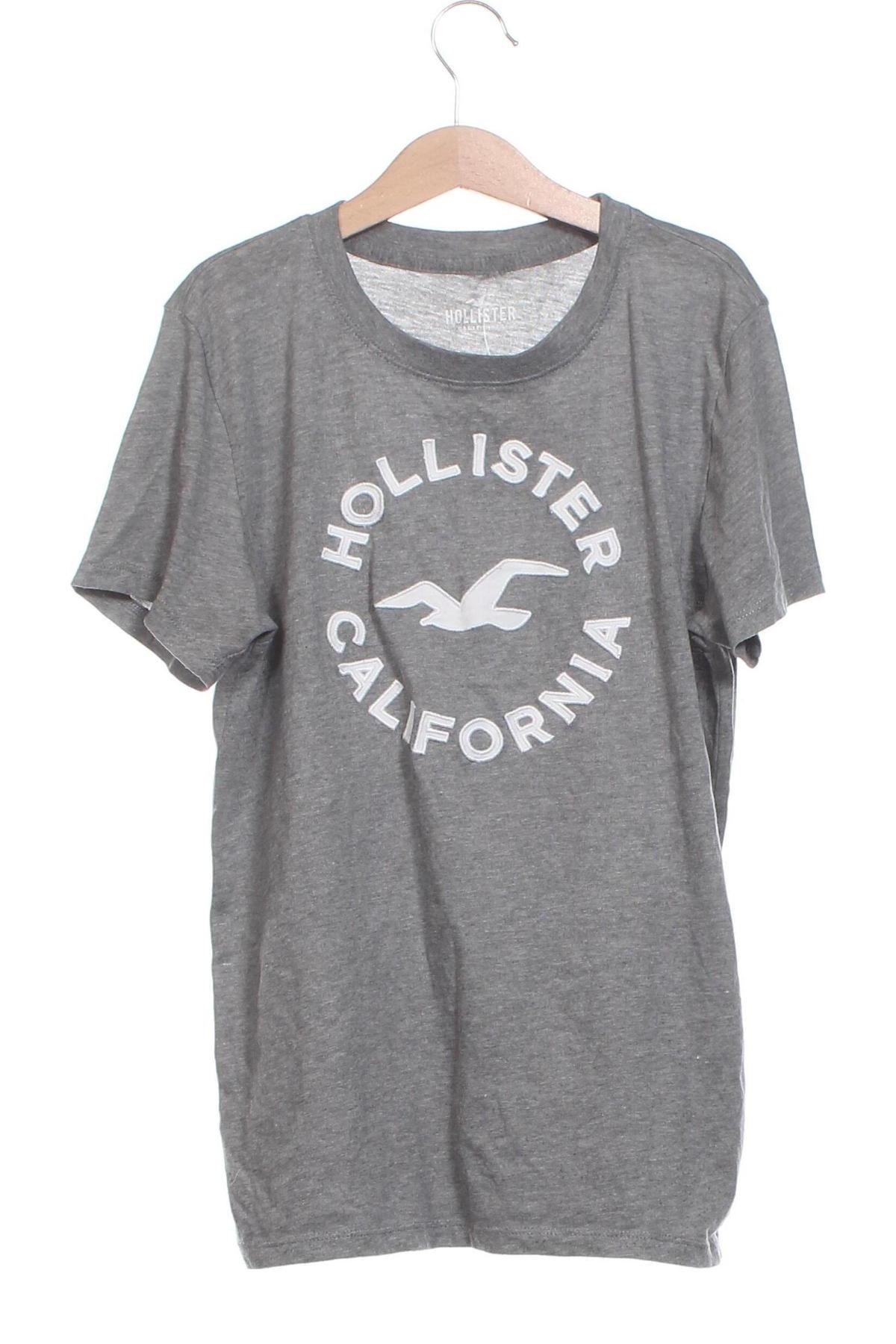 Γυναικείο t-shirt Hollister, Μέγεθος XS, Χρώμα Γκρί, Τιμή 9,21 €