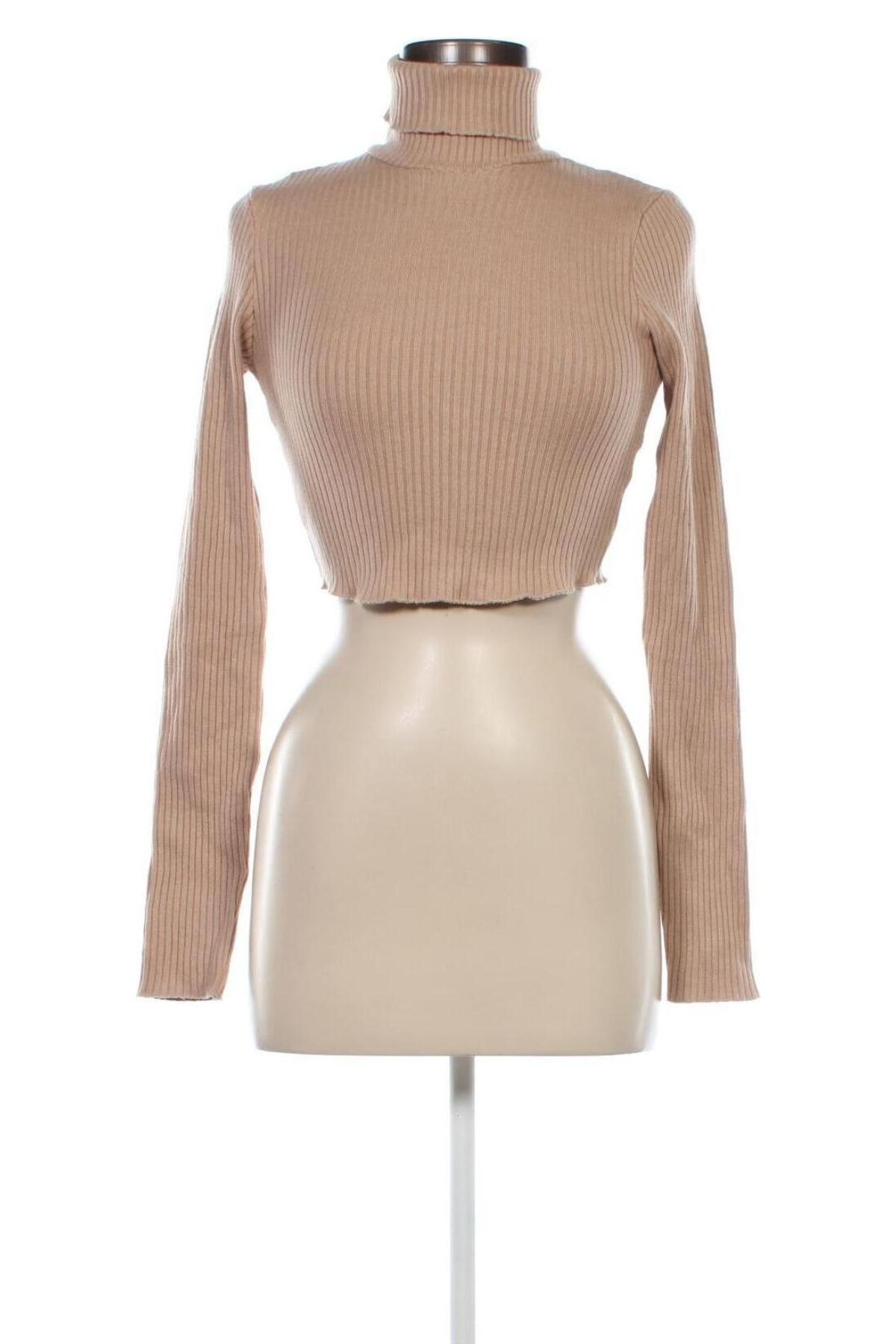 Damenpullover Bershka, Größe S, Farbe Beige, Preis 20,99 €