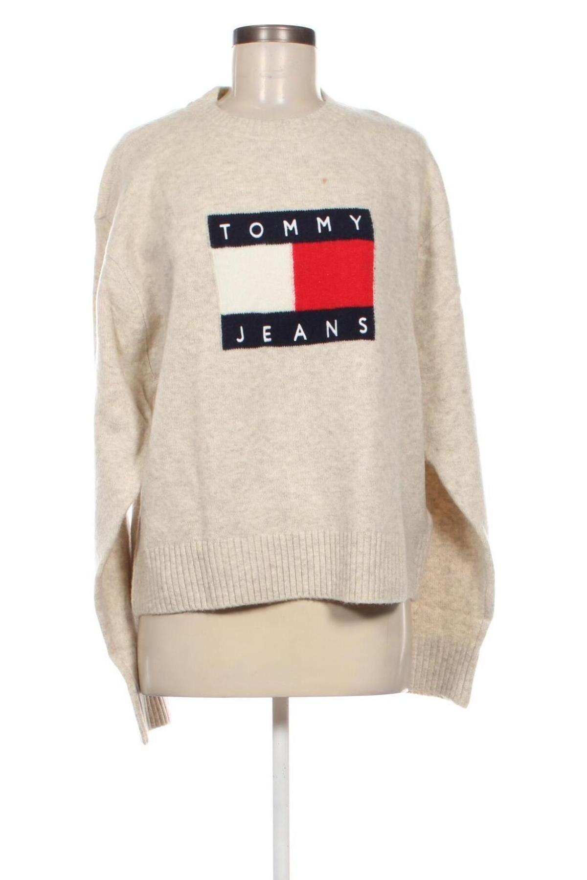 Damski sweter Tommy Jeans, Rozmiar L, Kolor Beżowy, Cena 639,99 zł