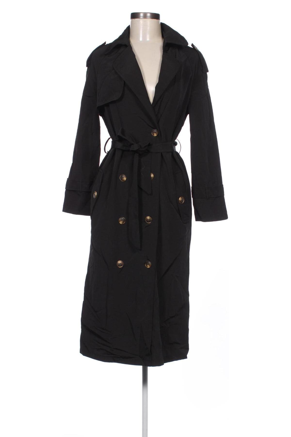 Damen Trench Coat Pretty Little Thing, Größe XS, Farbe Schwarz, Preis € 47,99