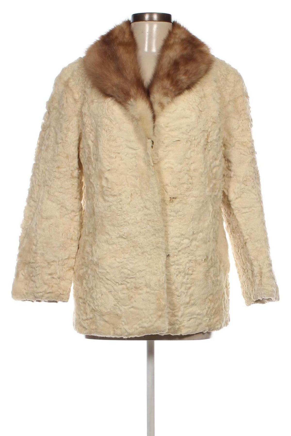 Damen Ledermantel, Größe M, Farbe Beige, Preis € 76,99