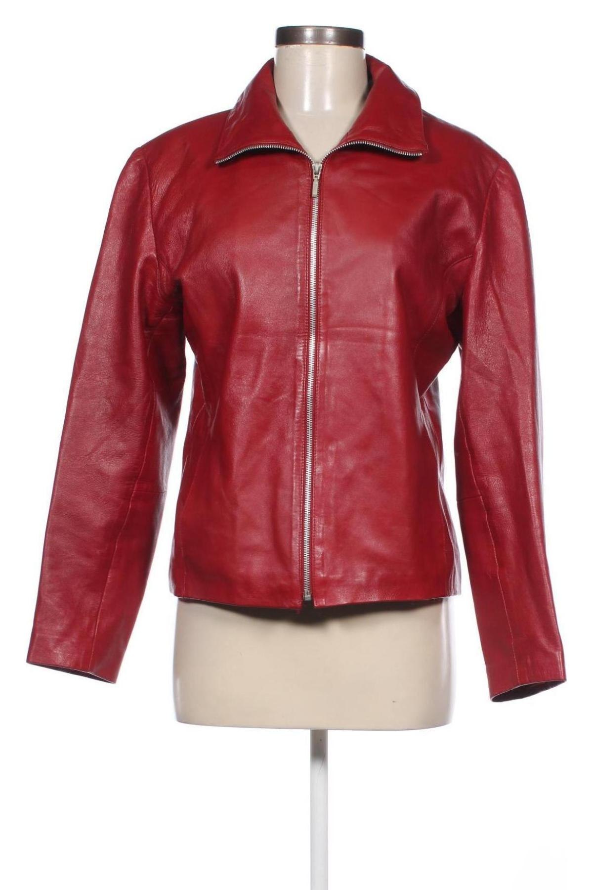 Damen Lederjacke, Größe M, Farbe Rot, Preis € 67,99