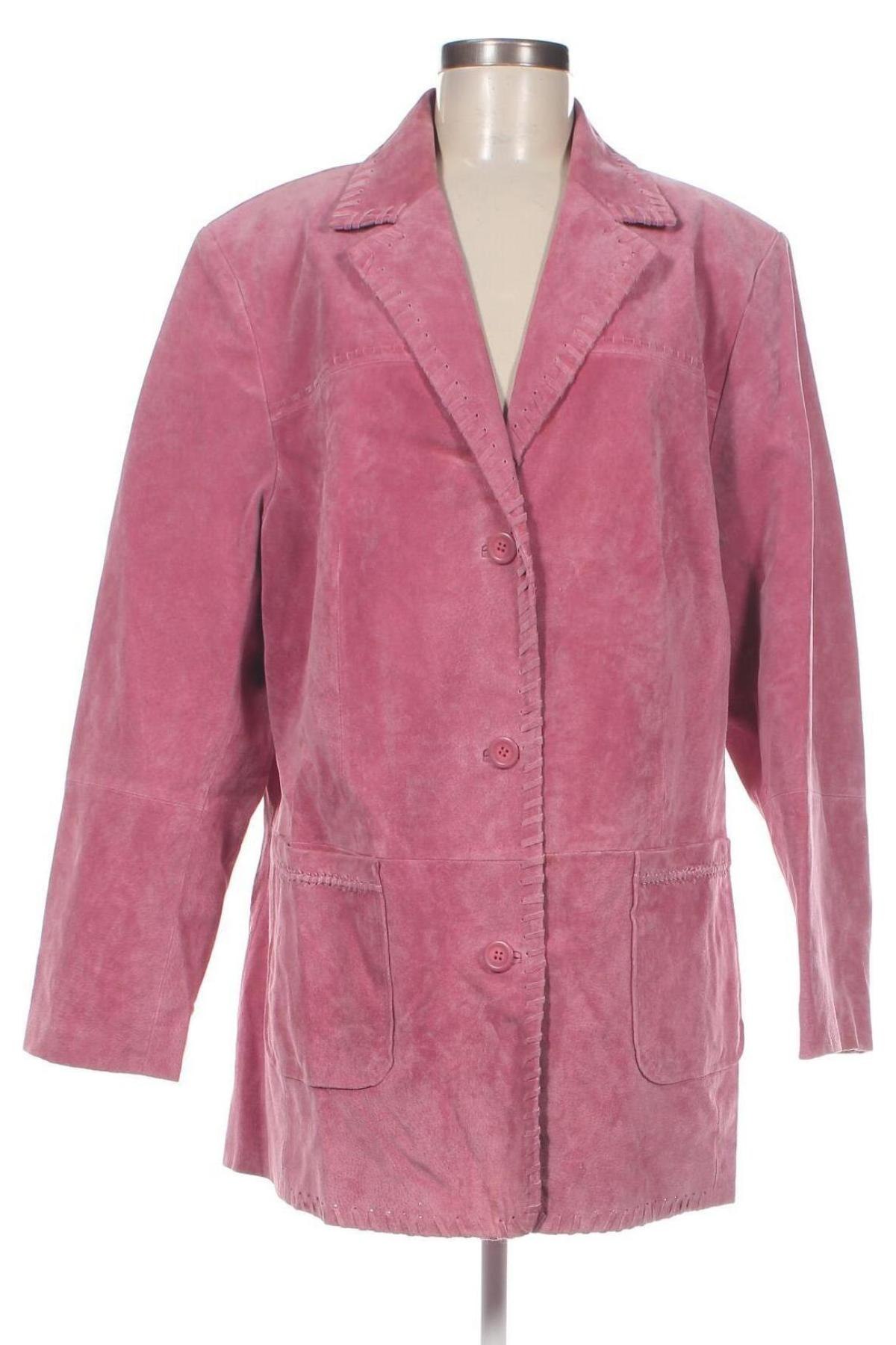 Damen Lederjacke, Größe XXL, Farbe Rosa, Preis 67,99 €