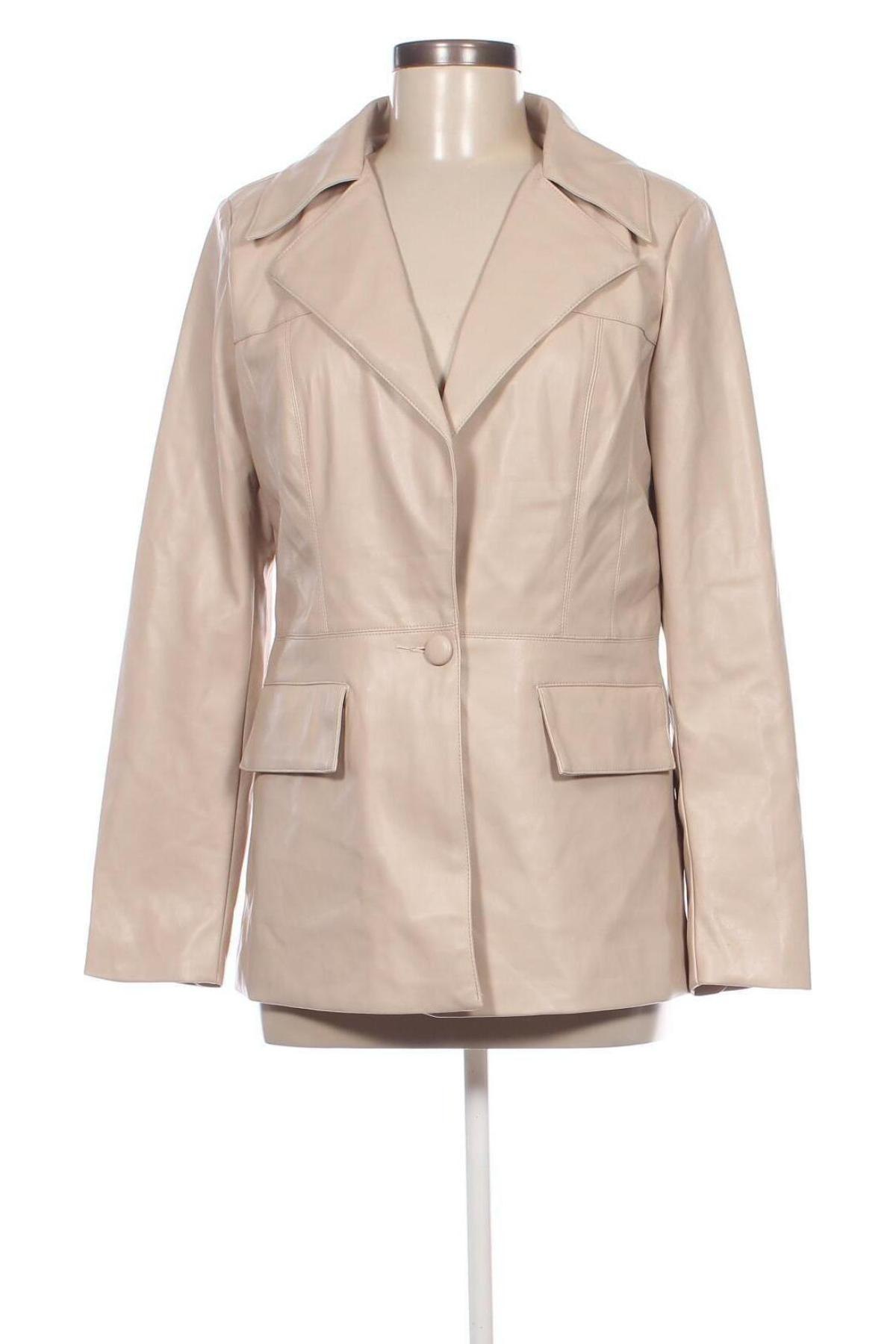 Damen Lederjacke, Größe M, Farbe Beige, Preis € 27,99