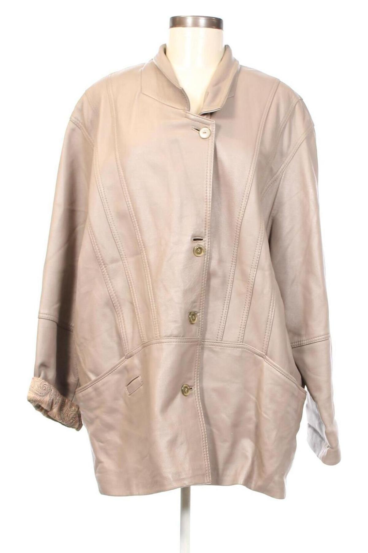 Damen Lederjacke, Größe XXL, Farbe Beige, Preis € 67,99