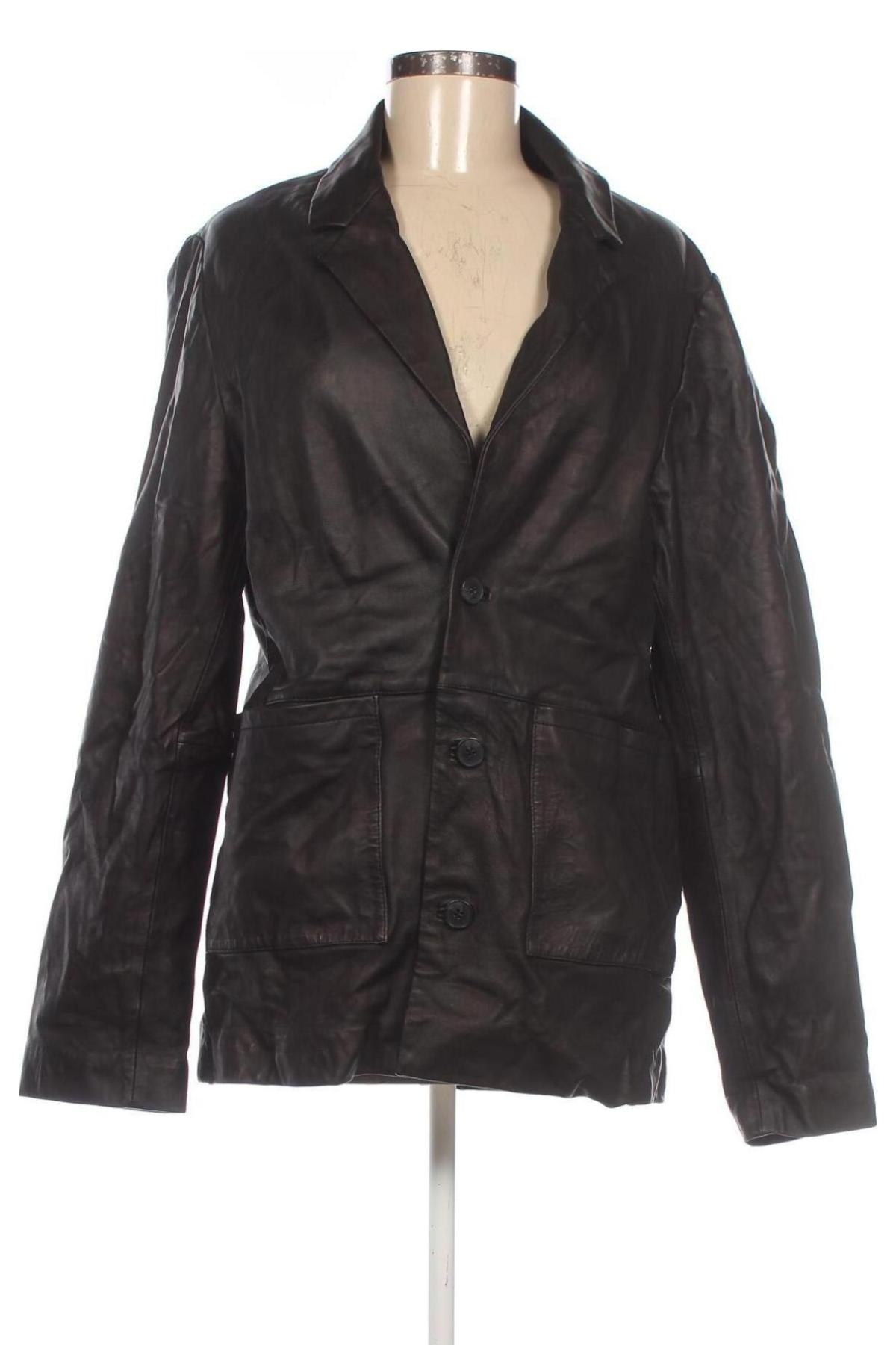 Damen Lederjacke ASOS, Größe M, Farbe Schwarz, Preis 124,99 €