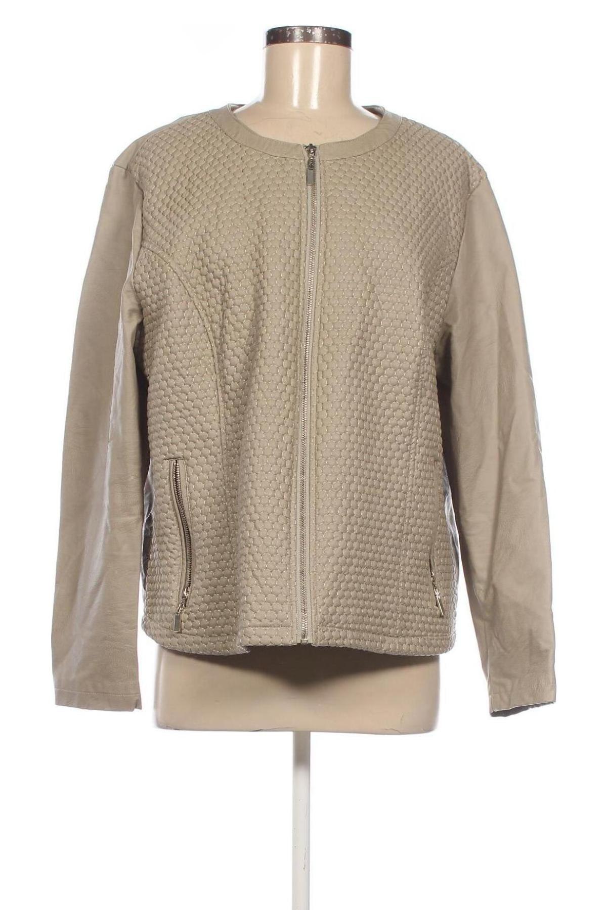 Damen Lederjacke Laura Torelli, Größe XL, Farbe Beige, Preis 27,99 €