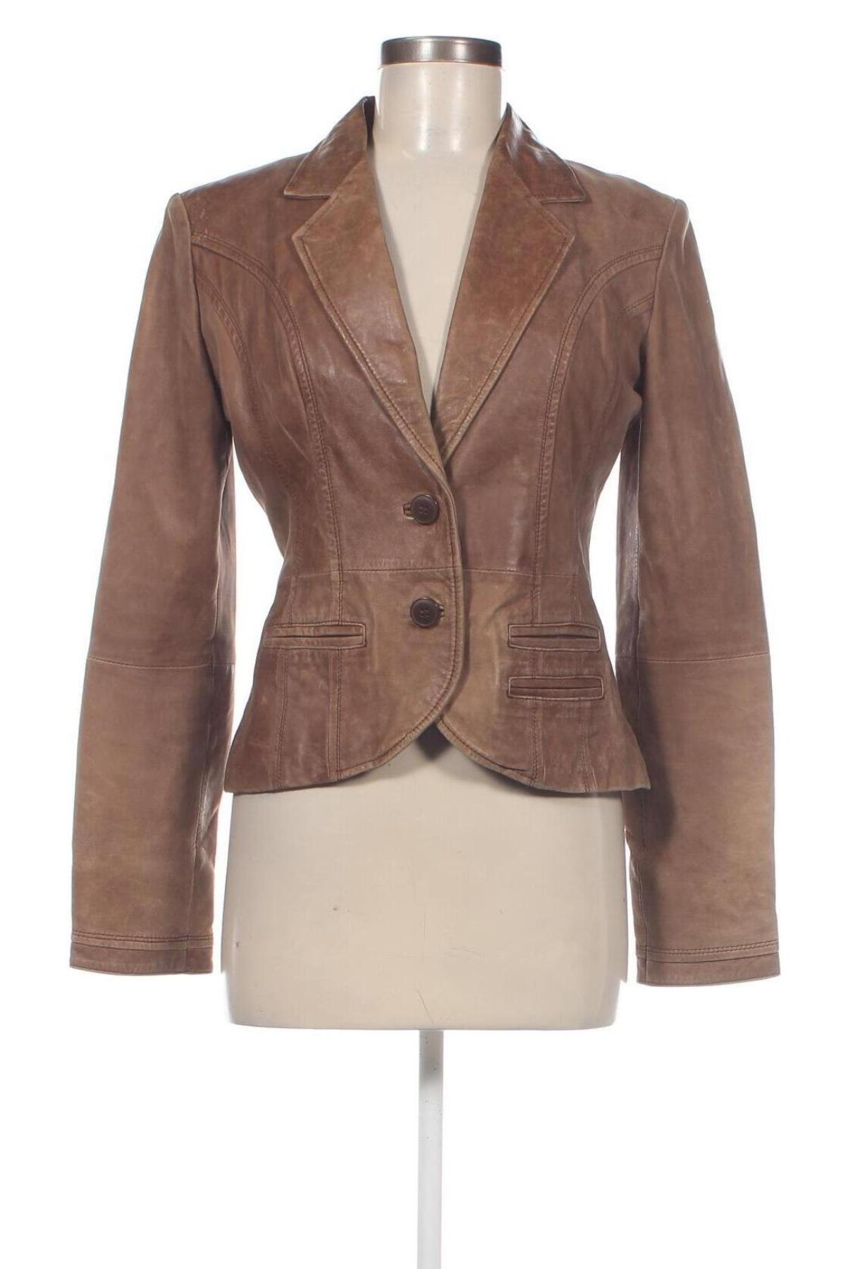 Damen Lederjacke Promod, Größe S, Farbe Braun, Preis € 44,99