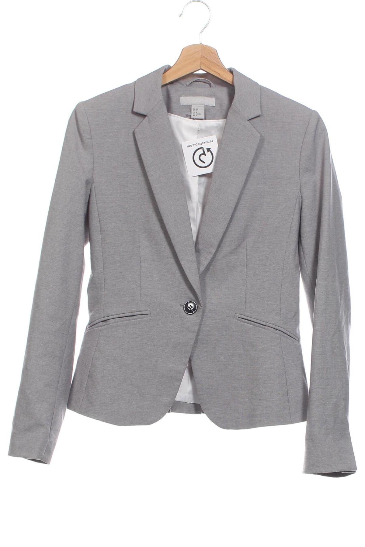 Damen Blazer H&M, Größe XS, Farbe Grau, Preis 24,46 €