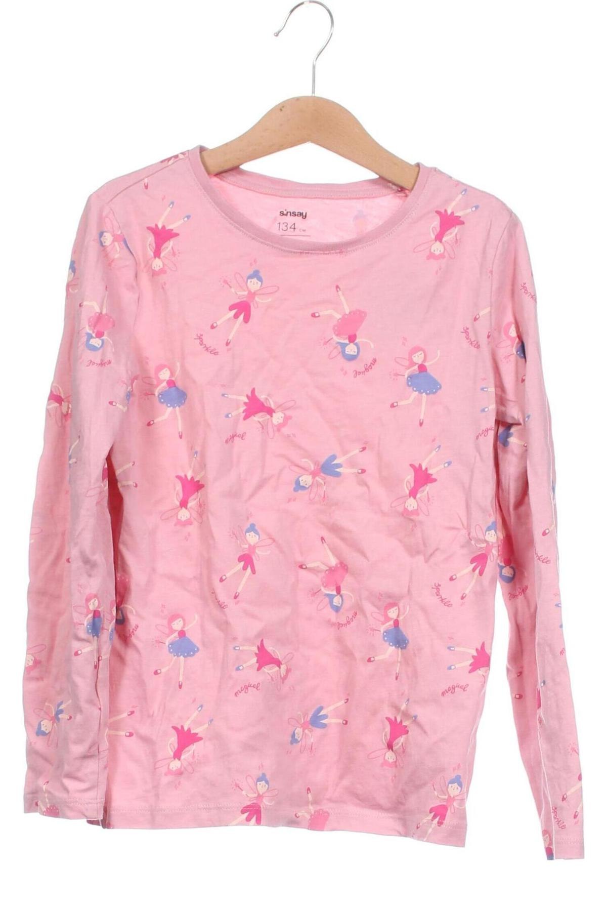 Kinder Shirt Sinsay, Größe 8-9y/ 134-140 cm, Farbe Rosa, Preis 6,00 €