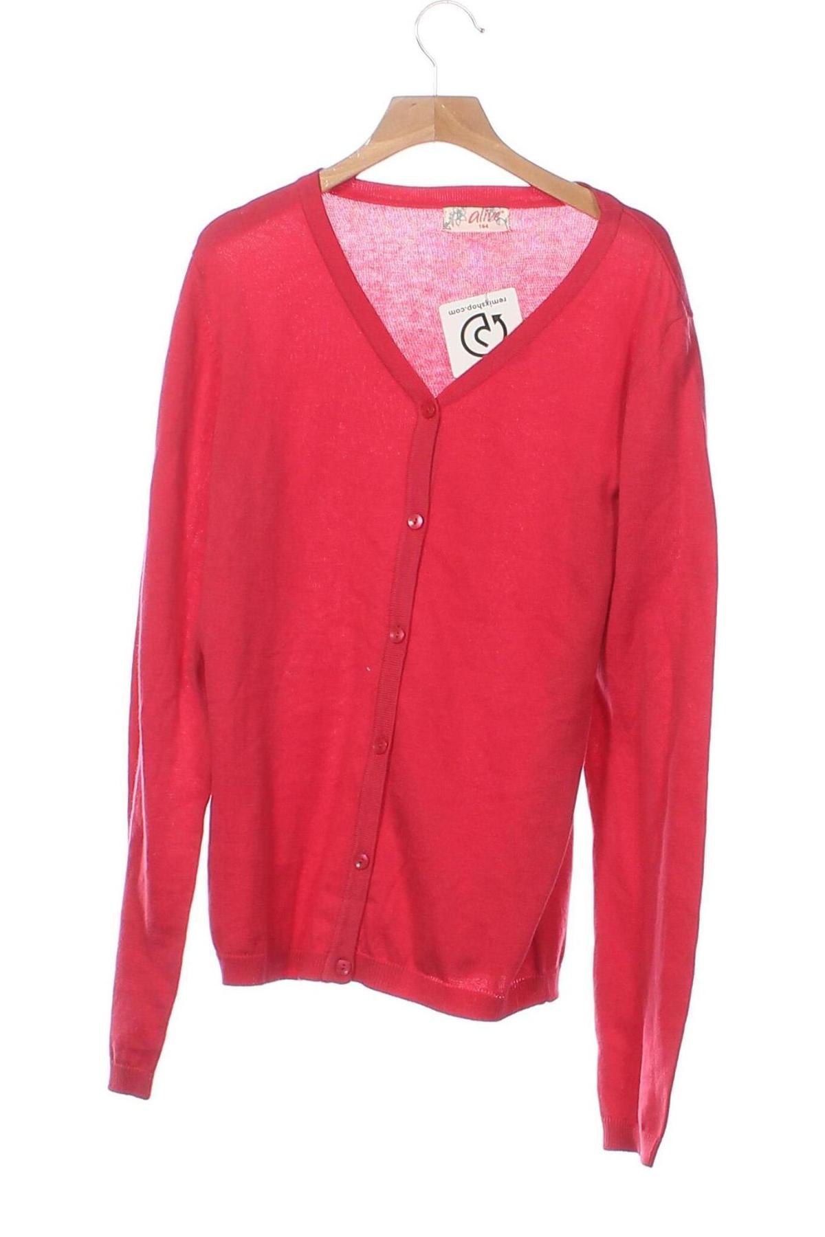 Kinder Strickjacke Alive, Größe 12-13y/ 158-164 cm, Farbe Rot, Preis 7,99 €