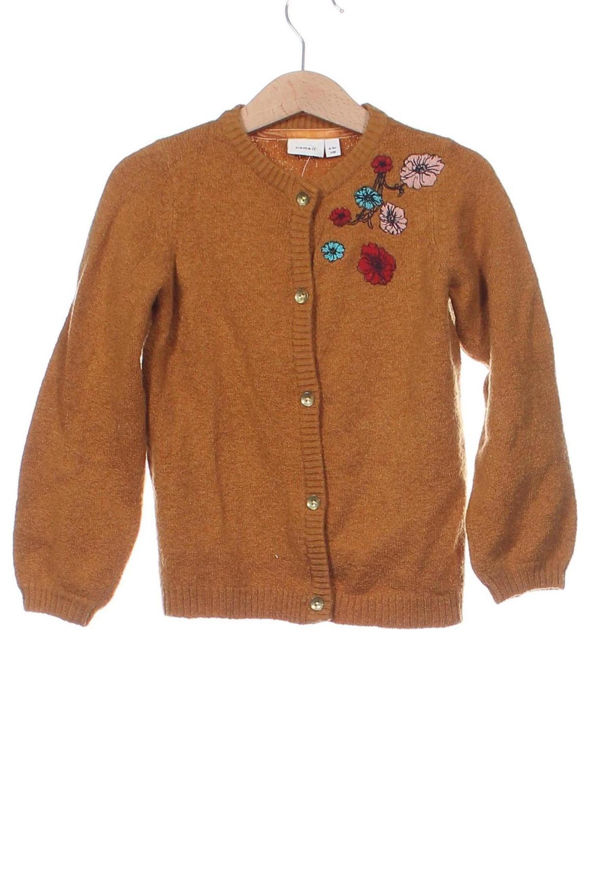 Kinder Strickjacke Name It, Größe 4-5y/ 110-116 cm, Farbe Braun, Preis € 8,99