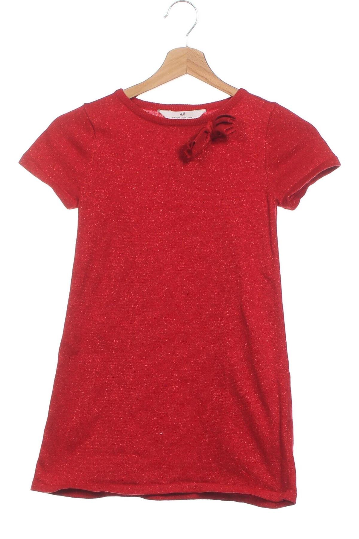 Kinderkleid H&M, Größe 6-7y/ 122-128 cm, Farbe Rot, Preis 12,28 €