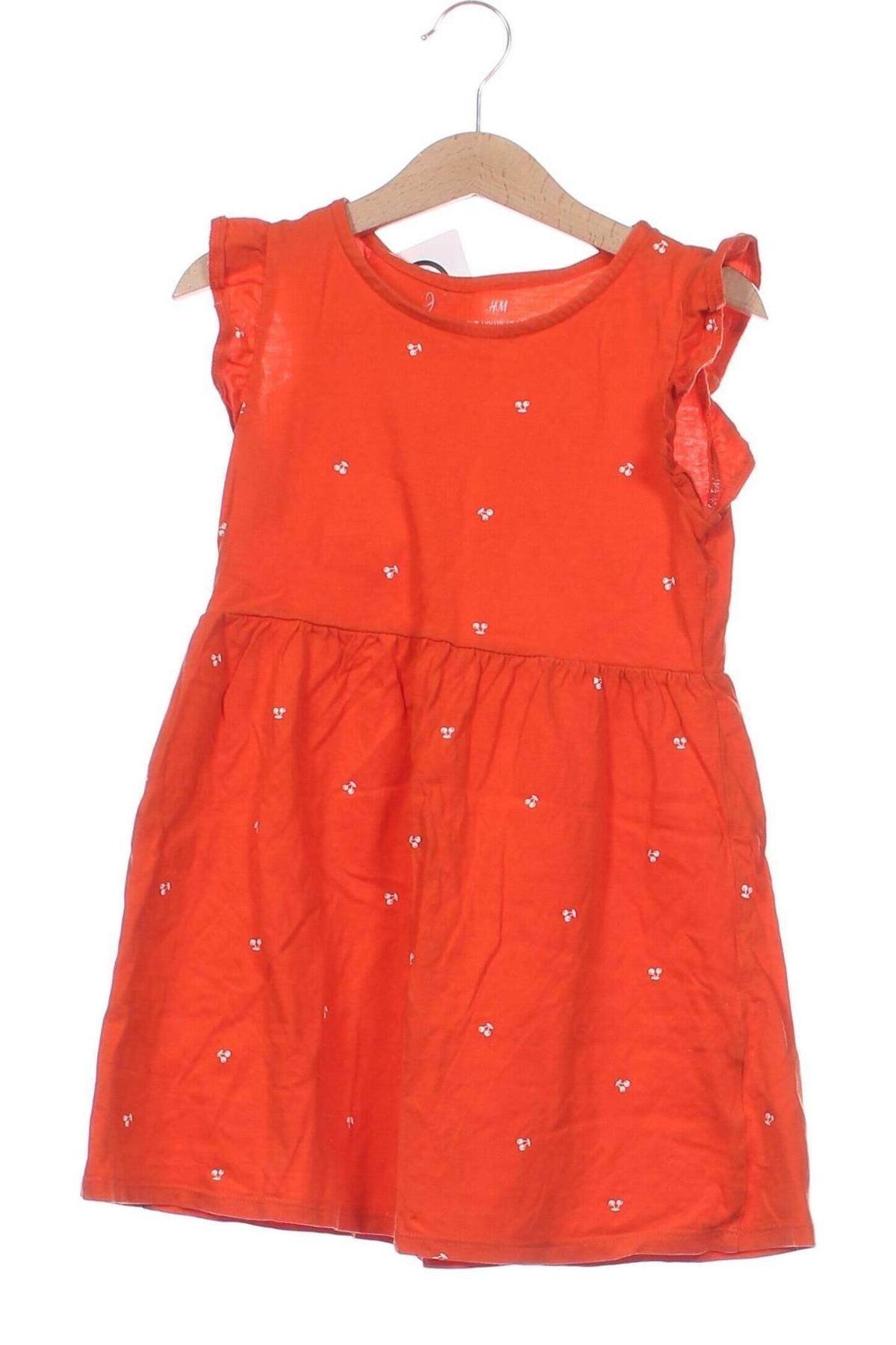 Kinderkleid H&M, Größe 4-5y/ 110-116 cm, Farbe Orange, Preis 12,23 €