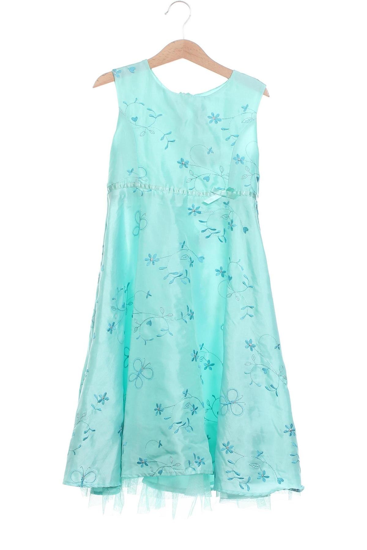 Rochie pentru copii Here+There, Mărime 7-8y/ 128-134 cm, Culoare Verde, Preț 61,22 Lei