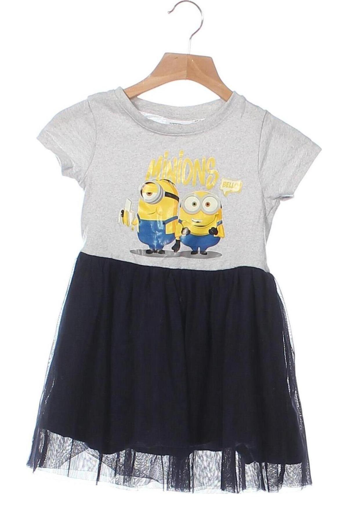 Παιδικό φόρεμα Minions, Μέγεθος 18-24m/ 86-98 εκ., Χρώμα Γκρί, Τιμή 12,23 €