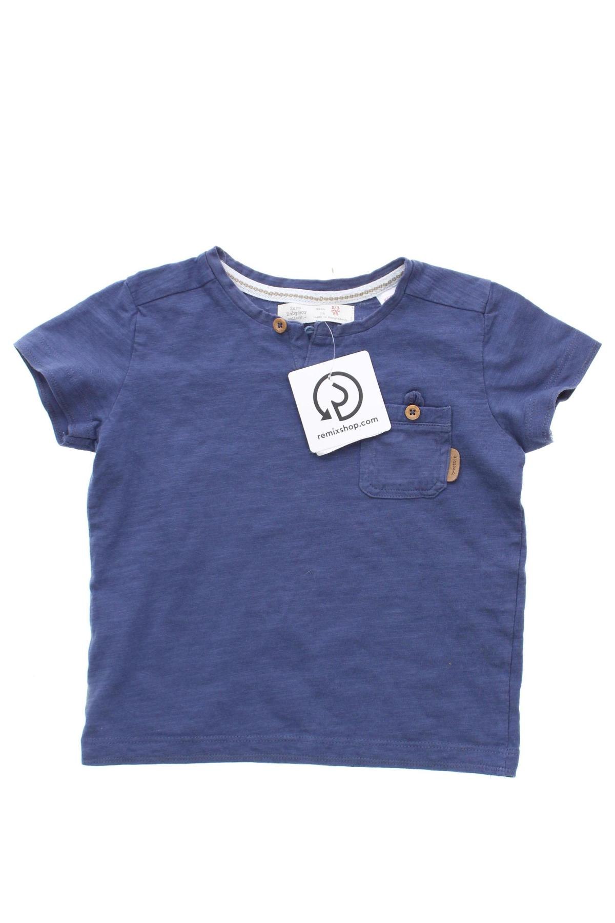 Tricou pentru copii Zara, Mărime 18-24m/ 86-98 cm, Culoare Albastru, Preț 30,00 Lei