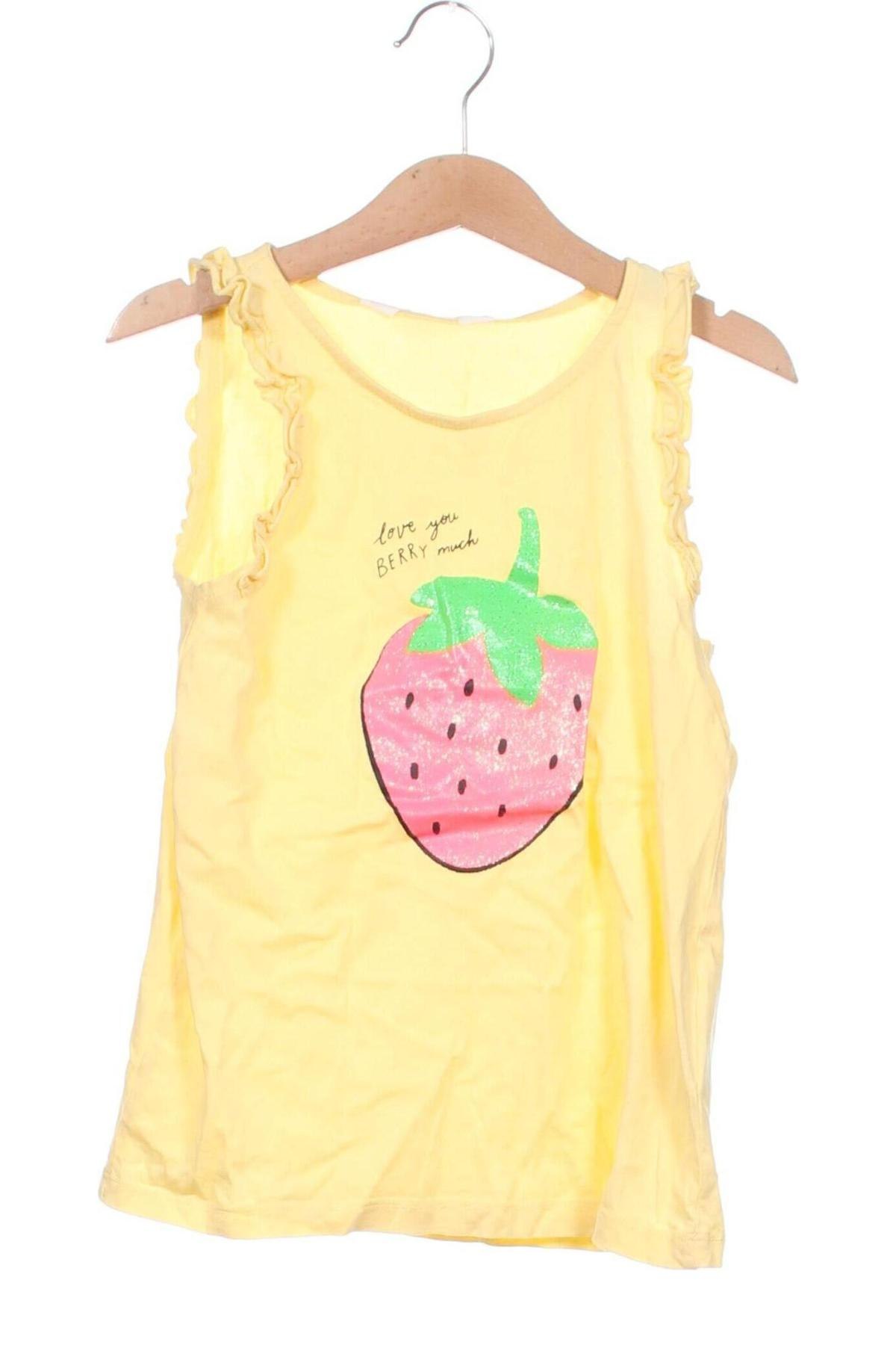 Kinder Top H&M, Größe 6-7y/ 122-128 cm, Farbe Gelb, Preis 6,00 €