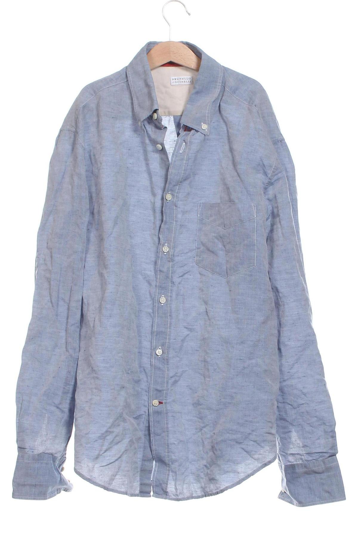 Herrenhemd Brunello Cucinelli, Größe L, Farbe Grau, Preis € 157,60