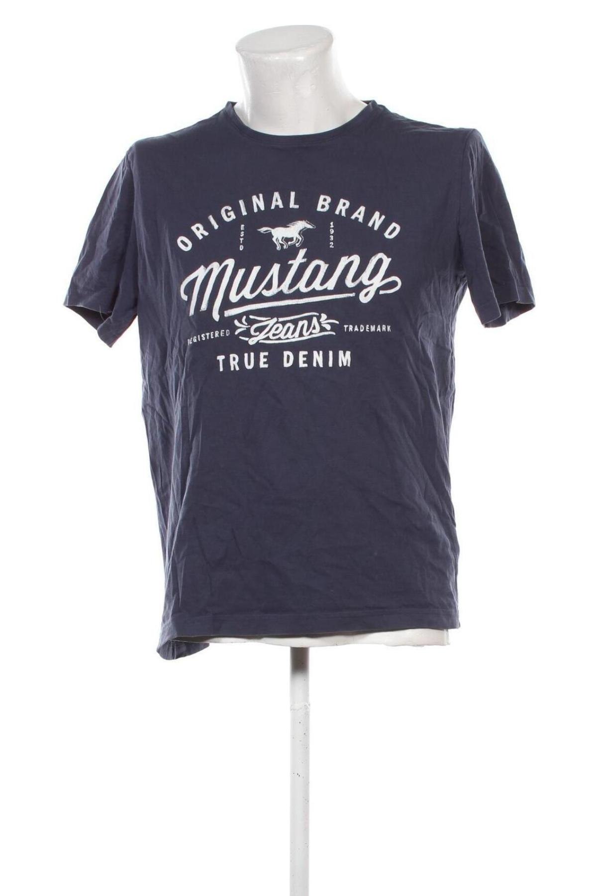 Herren T-Shirt Mustang, Größe L, Farbe Blau, Preis € 8,00