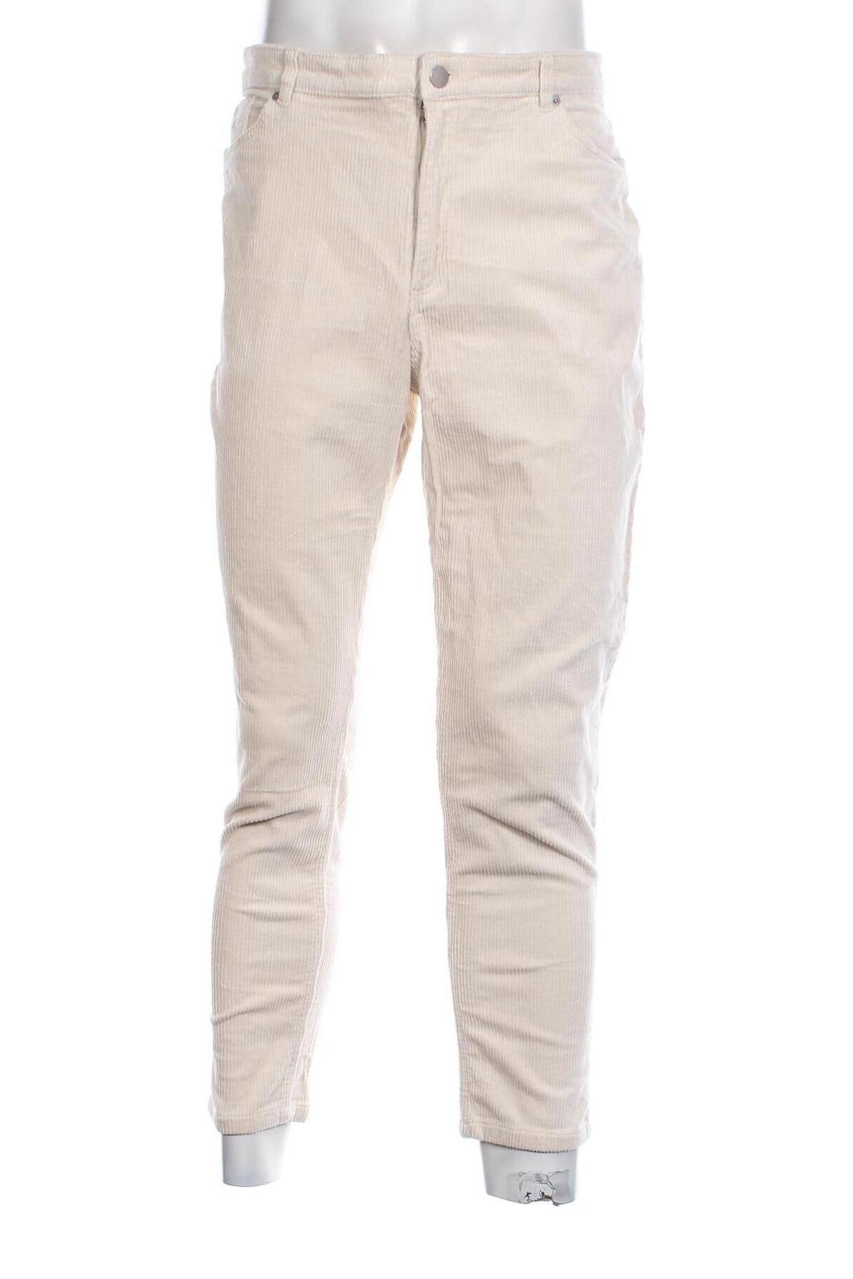 Herren Cordhose Monki, Größe S, Farbe Ecru, Preis 20,92 €