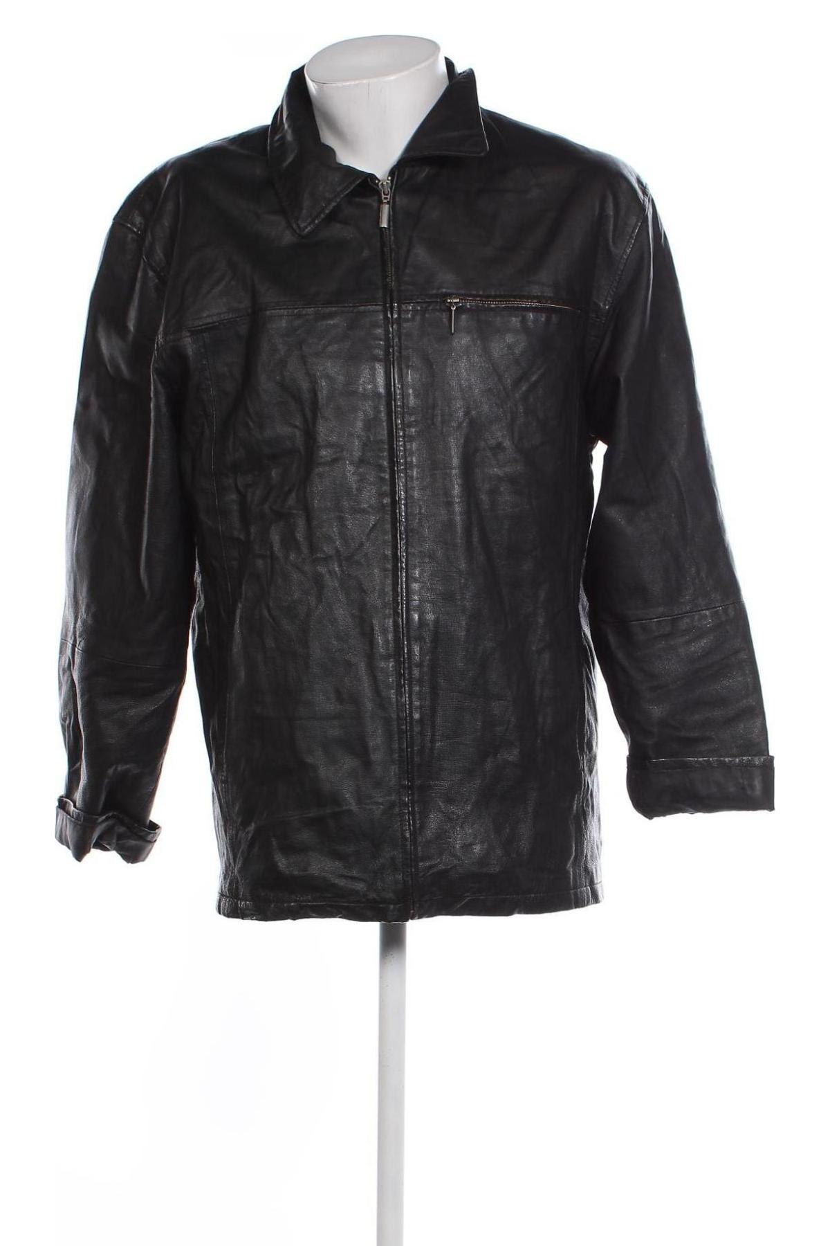 Herren Lederjacke Angelo Litrico, Größe L, Farbe Schwarz, Preis 50,99 €