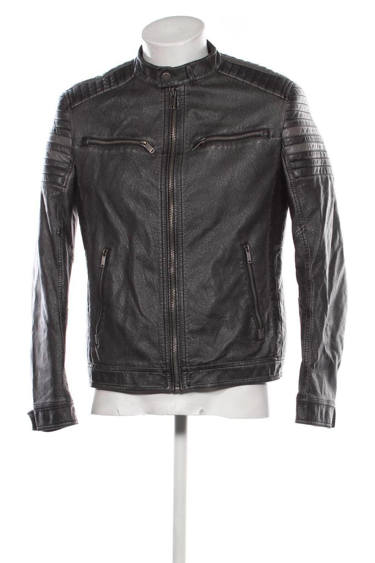 Herren Lederjacke Montego, Größe M, Farbe Grau, Preis € 30,99