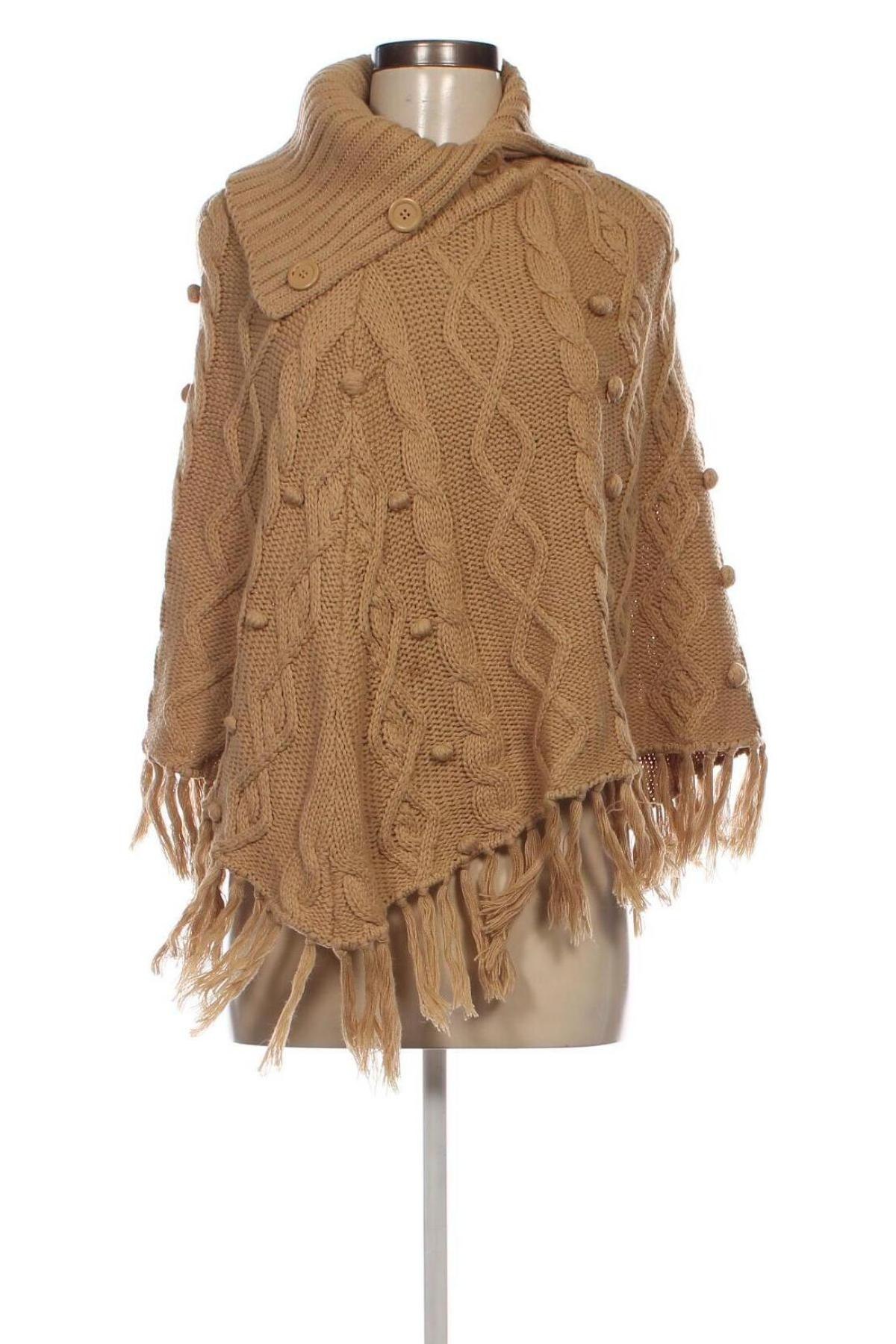 Poncho Yessica, Mărime S, Culoare Bej, Preț 94,99 Lei