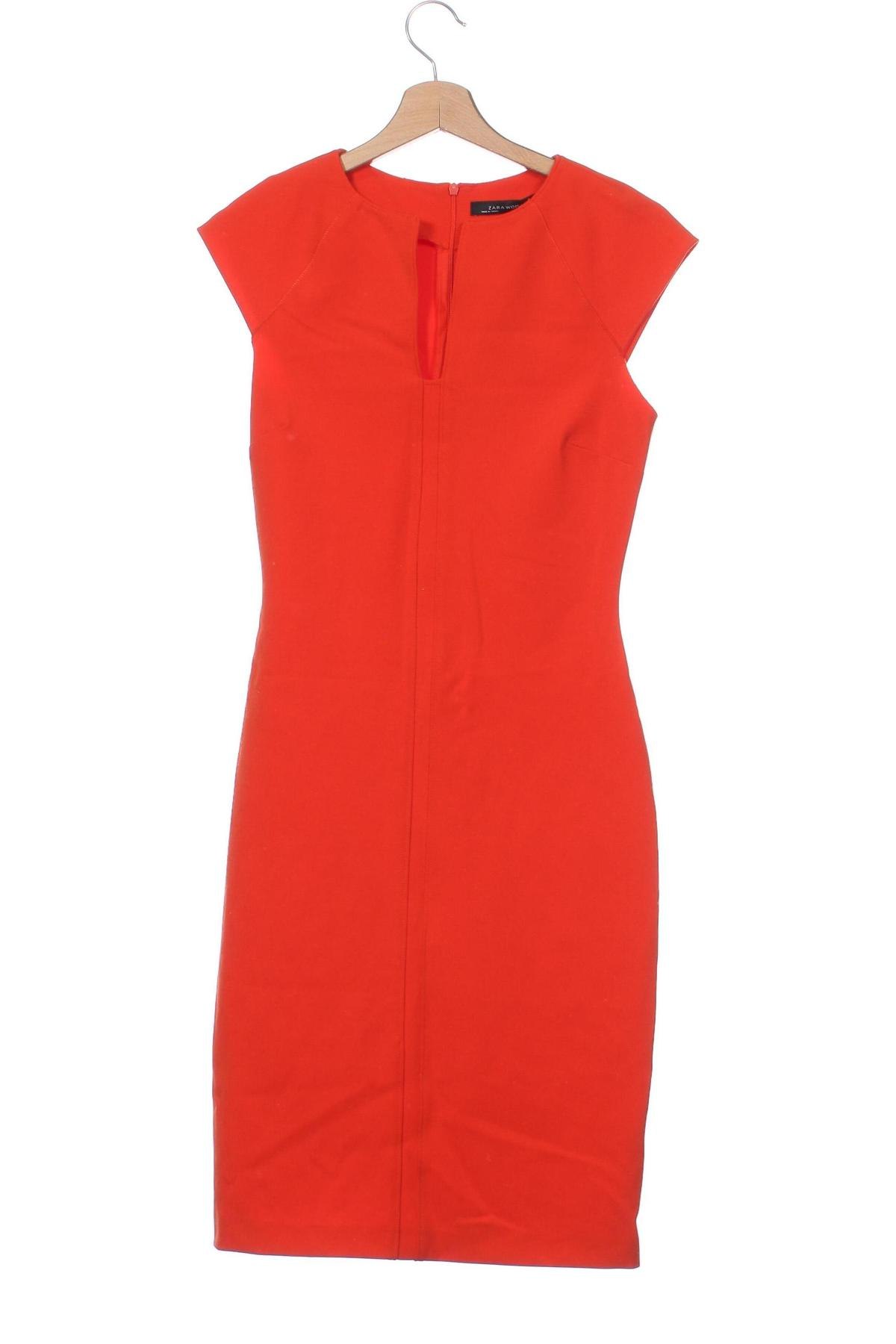 Kleid Zara, Größe XS, Farbe Orange, Preis 17,36 €