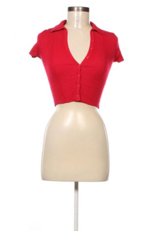 Damen Strickjacke Bershka, Größe S, Farbe Rot, Preis € 6,99